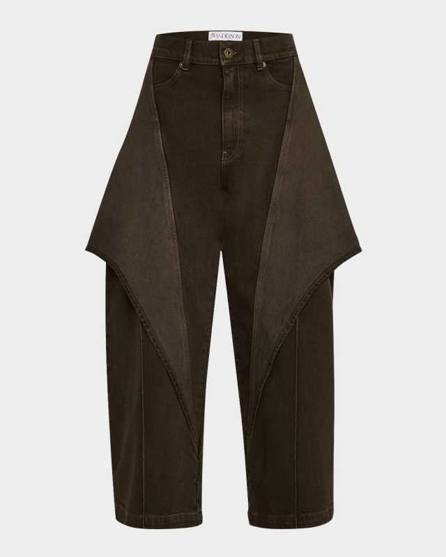 Cropped Sculptural Jeans